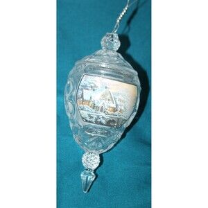 2016 Thomas Kinkade Crystal Christmas Ornament A Winter Wonderland Decor Collect